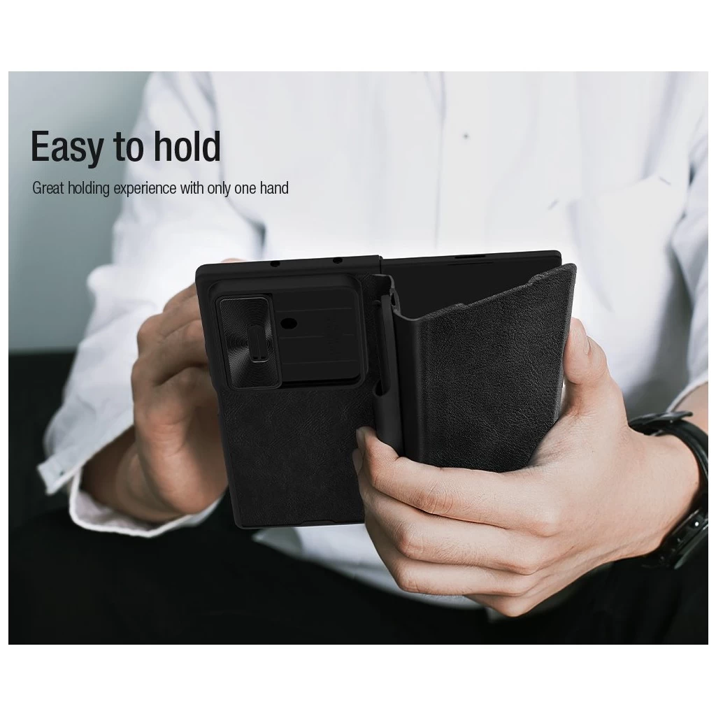 Nillkin Qin Book PRO tollrekeszes tok Samsung Galaxy Z Fold 7 készülékhez fekete
