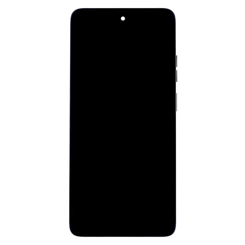 Motorola G56 LCD kijelző + érintő egység + elülső tok Motorola G56 készülékhez Black Oyster fekete (Service Pack)