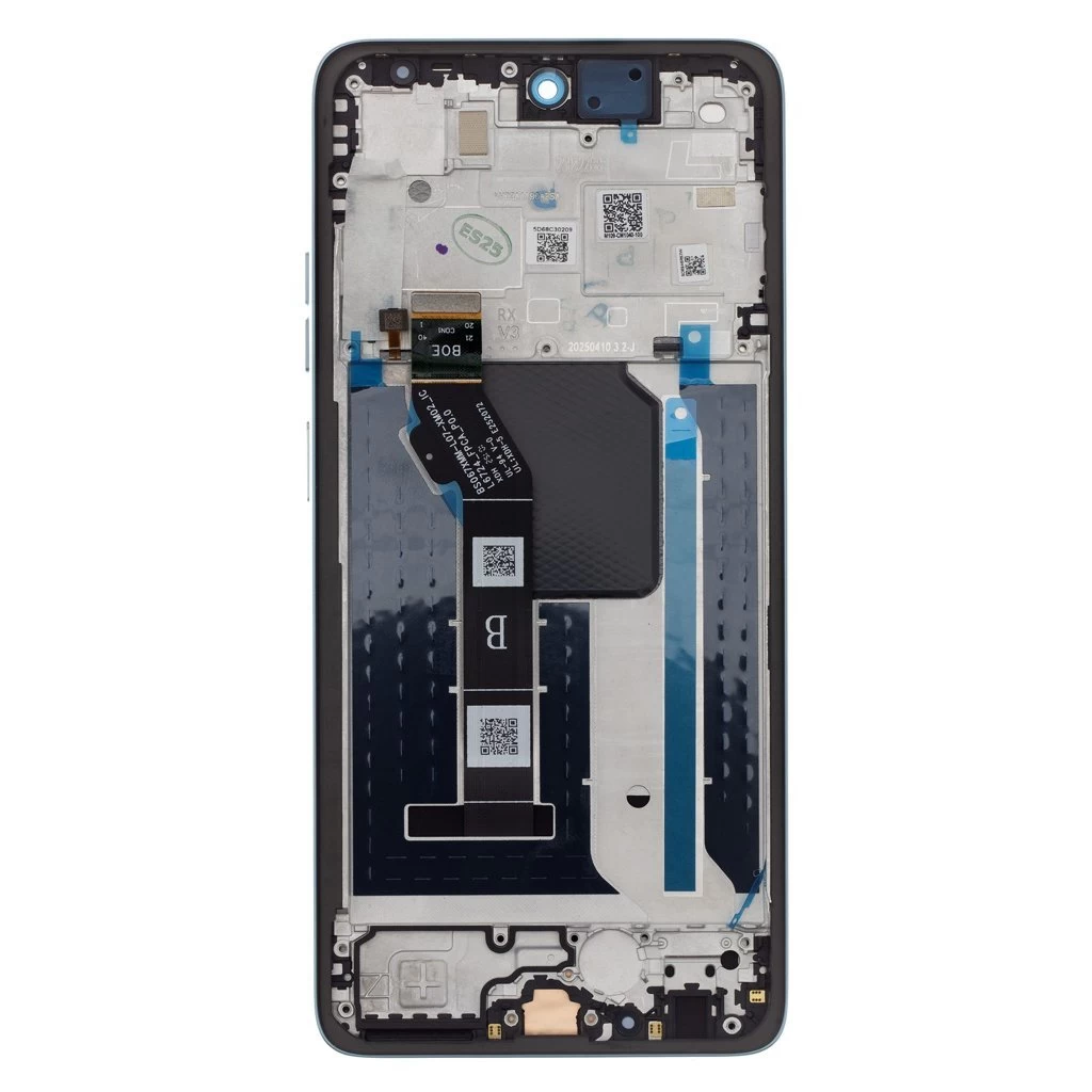 Motorola G56 LCD kijelző + érintő egység + elülső tok Motorola G56 készülékhez, szürke köd (Service Pack)