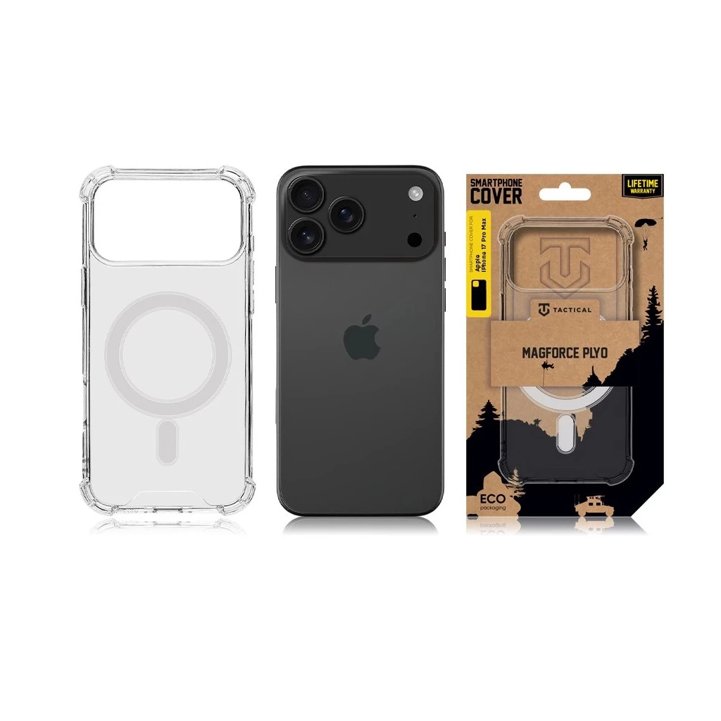Tactical MagForce Plyo Cover Apple iPhone 17 Pro Max készülékhez átlátszó