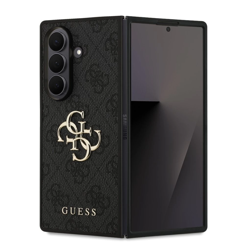 Guess PU 4G Metal Logo tok Samsung Galaxy Z Fold 7 készülékhez szürke