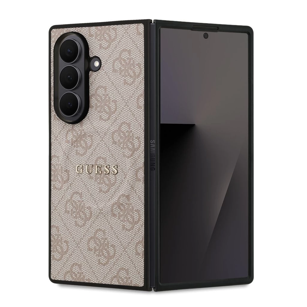 Guess PU Leather 4G Colored Ring Magnetic tok Samsung Galaxy Z Fold 7 készülékhez rózsaszín