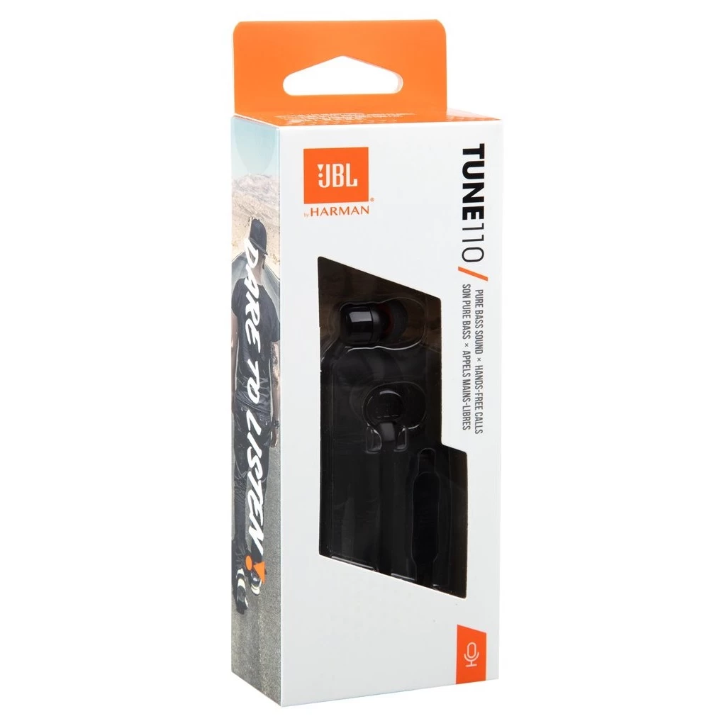 JBL T110 fülhallgató 3,5 mm fekete (Sérült csomagolás)