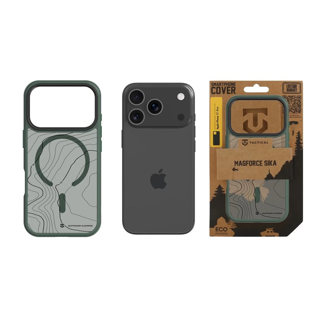 Tactical MagForce Hyperstealth Sika tok iPhone 17 Pro készülékhez erdő zöld