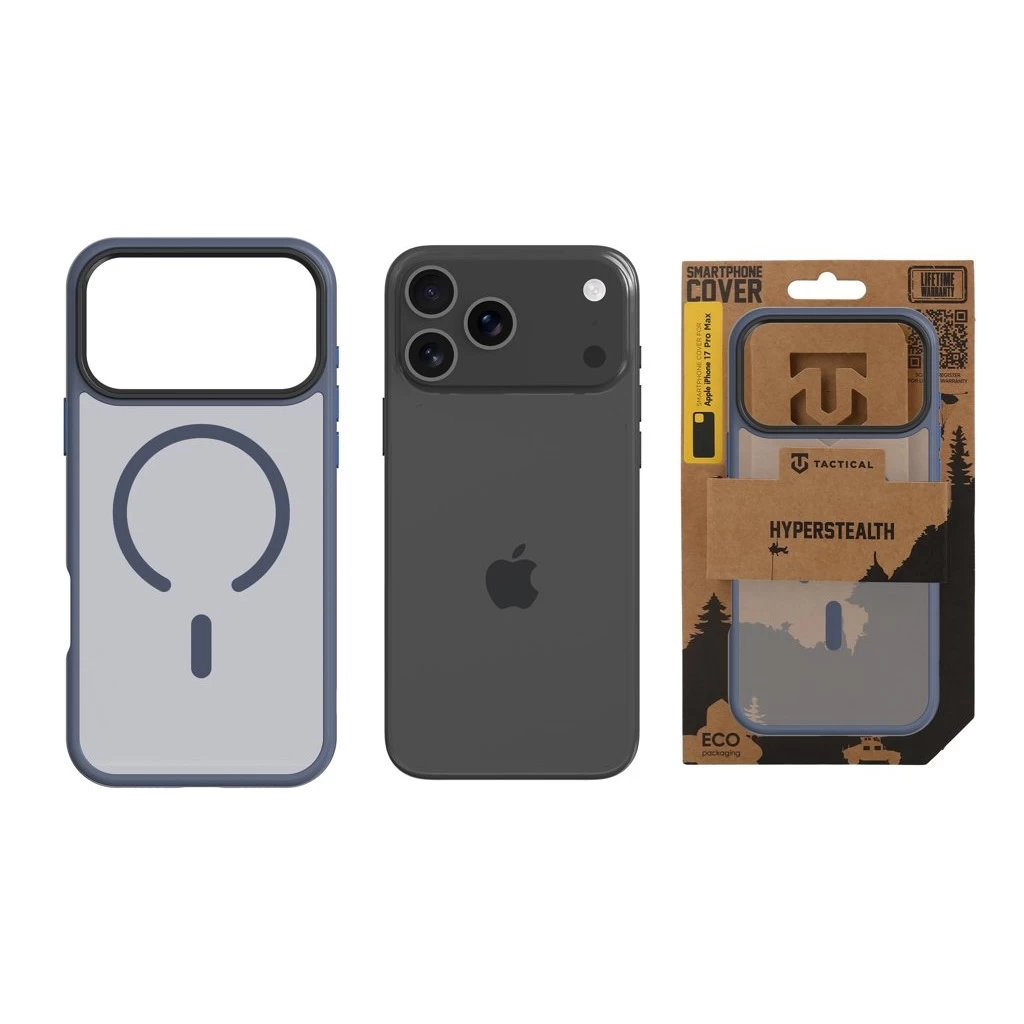 Tactical MagForce Hyperstealth tok iPhone 17 Pro Max készülékhez mély kék