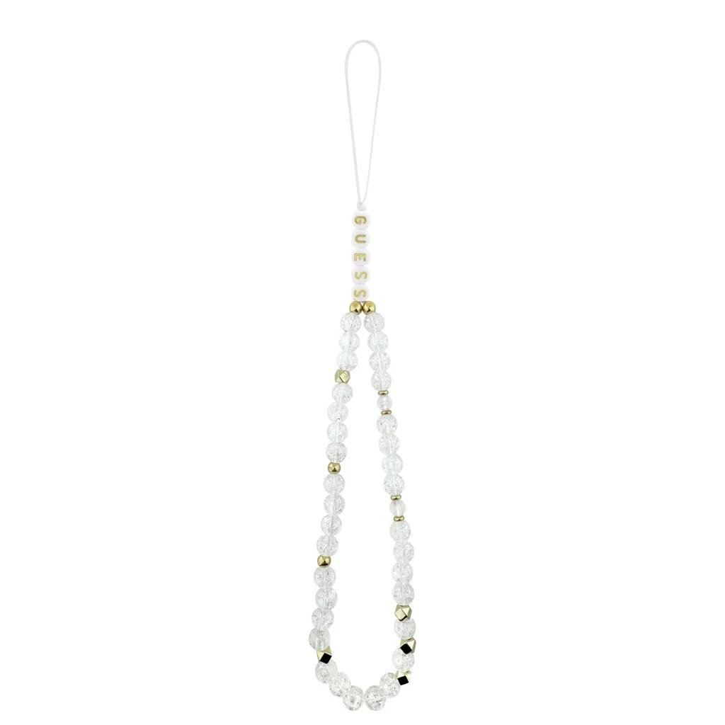 Guess IML Flowers Allover Strap MagSafe tok iPhone 17 Pro Max készülékhez fehér