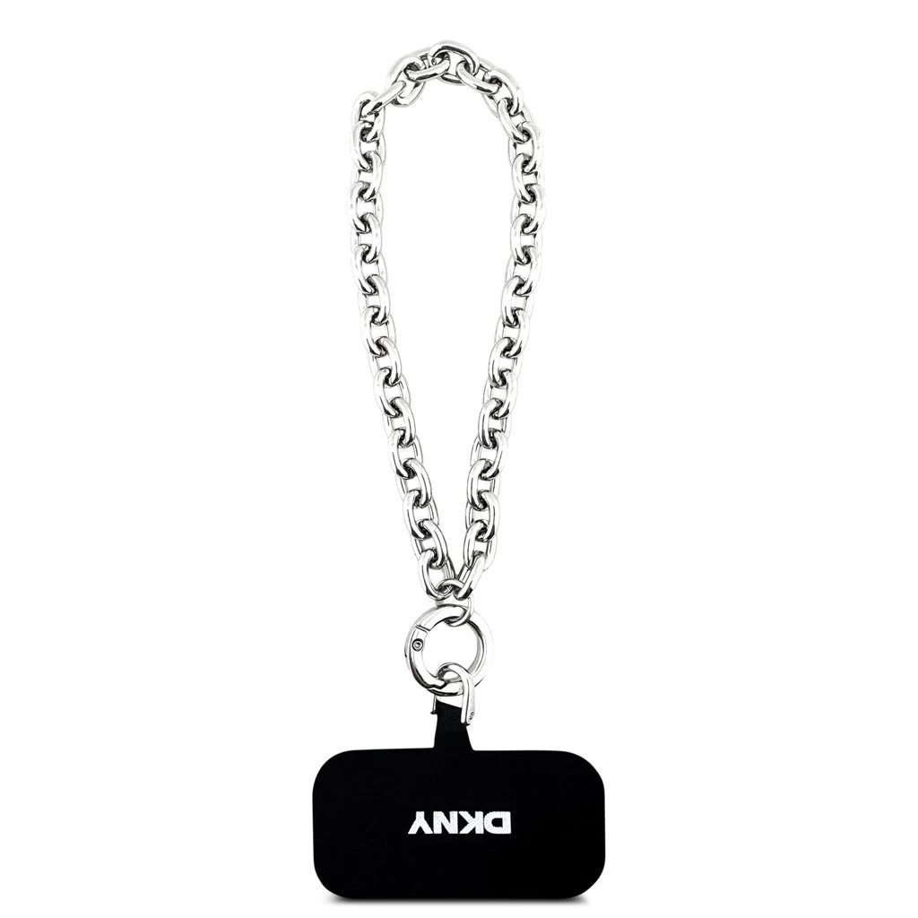 DKNY PU bőr fém logós csuklópánt MagSafe tok iPhone 17 Pro Max készülékhez rózsaszín