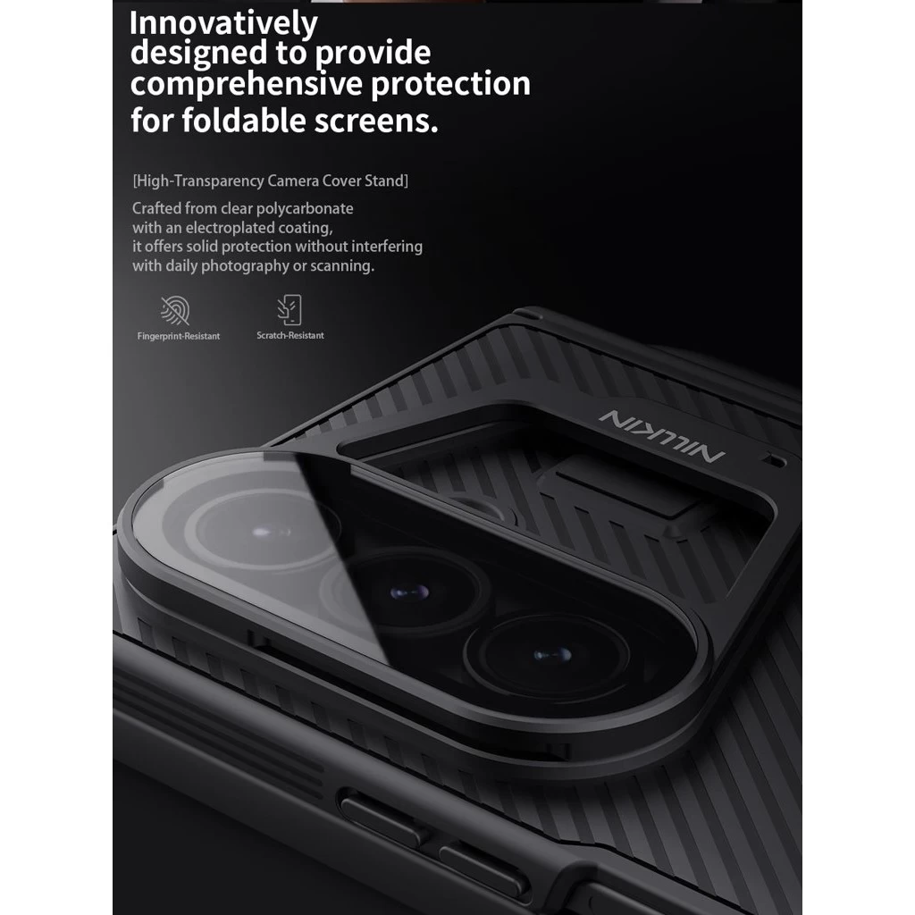 Nillkin CamShield Prop Pen Slot (Transparent Lens) tok Samsung Galaxy Z Fold 7 készülékhez fekete