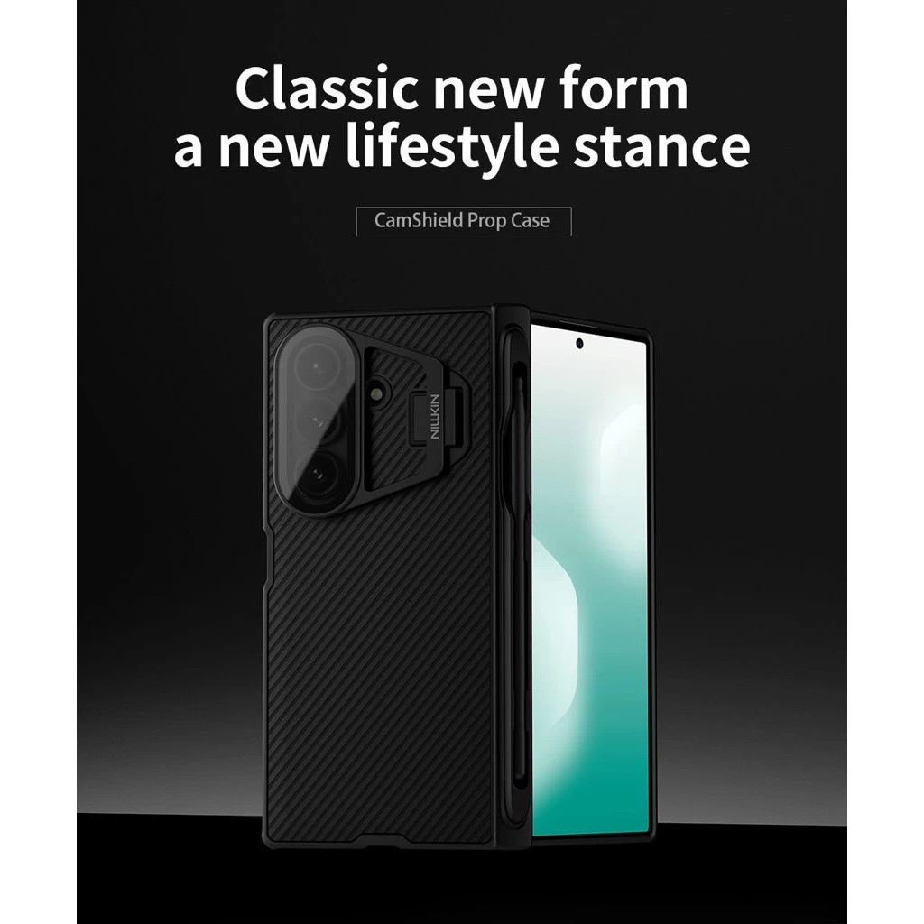 Nillkin CamShield Prop Pen Slot (Transparent Lens) tok Samsung Galaxy Z Fold 7 készülékhez fekete