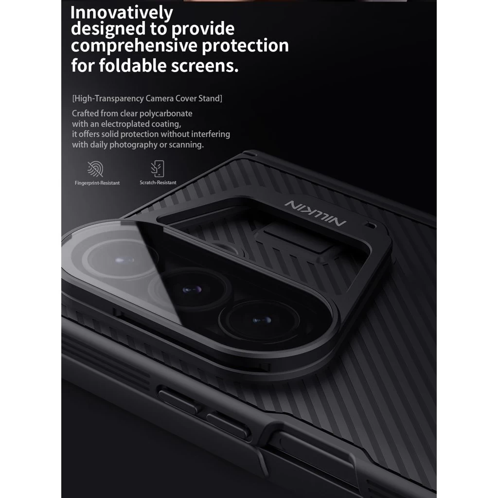 Nillkin CamShield Prop Magnetic (Transparent Lens) tok Samsung Galaxy Z Fold 7 készülékhez fekete