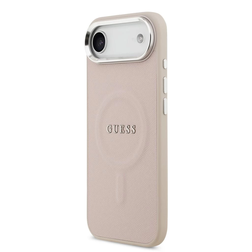 Guess PU Saffiano MagSafe tok iPhone 17 Air készülékhez rózsaszín