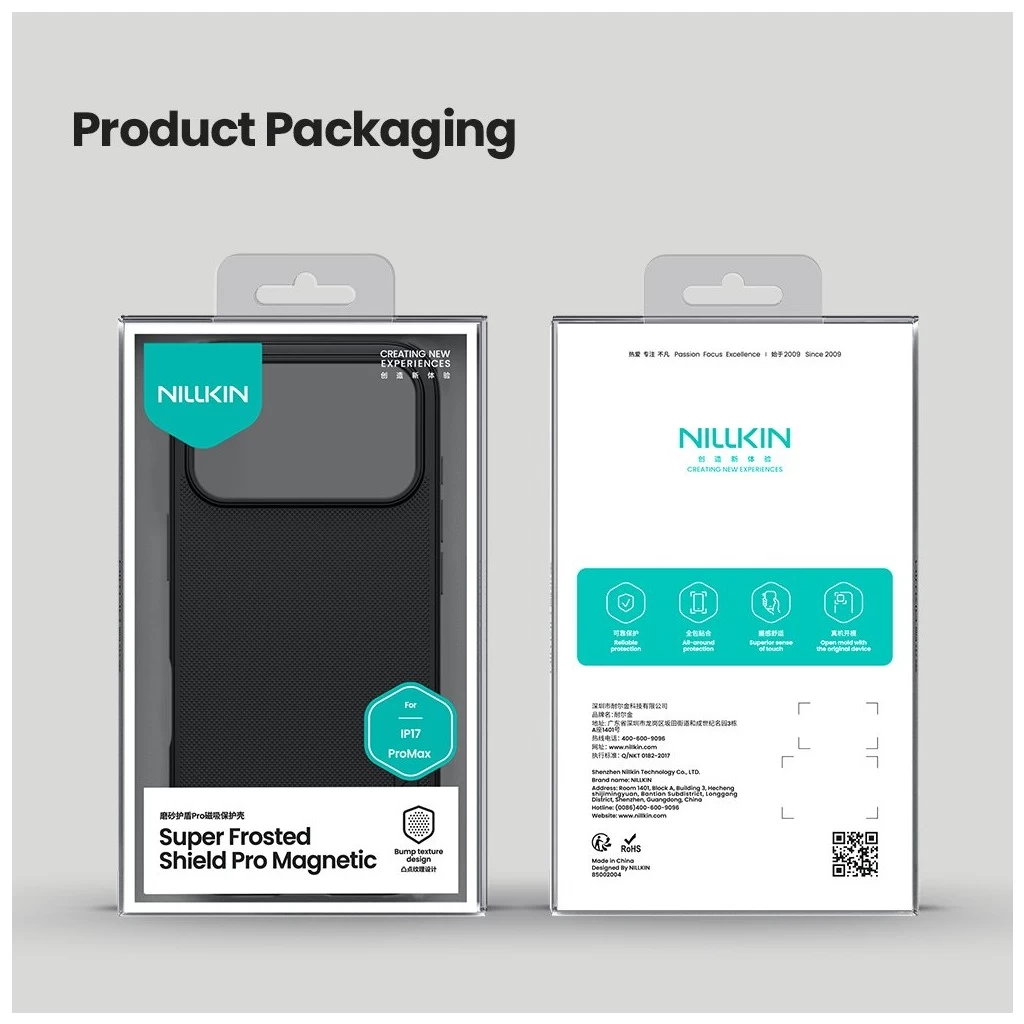 Nillkin Super Frosted PRO Magnetic tok Apple iPhone 17 Pro Max készülékhez fekete