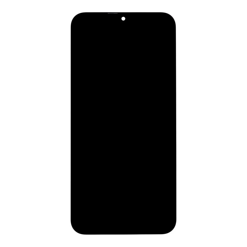 LCD kijelző + érintős egység + elülső tok a Samsung A245 Galaxy A24 készülékhez, fekete (TFT)