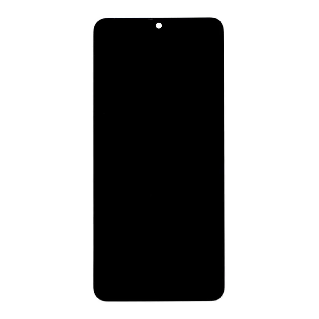 LCD kijelző + érintő egység + első tok for Samsung A315F Galaxy A31 készülékhez fekete (TFT)