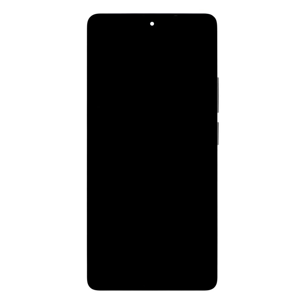 LCD kijelző + érintésegység + előlapi tok Xiaomi Redmi Note 14S készülékhez éjfekete