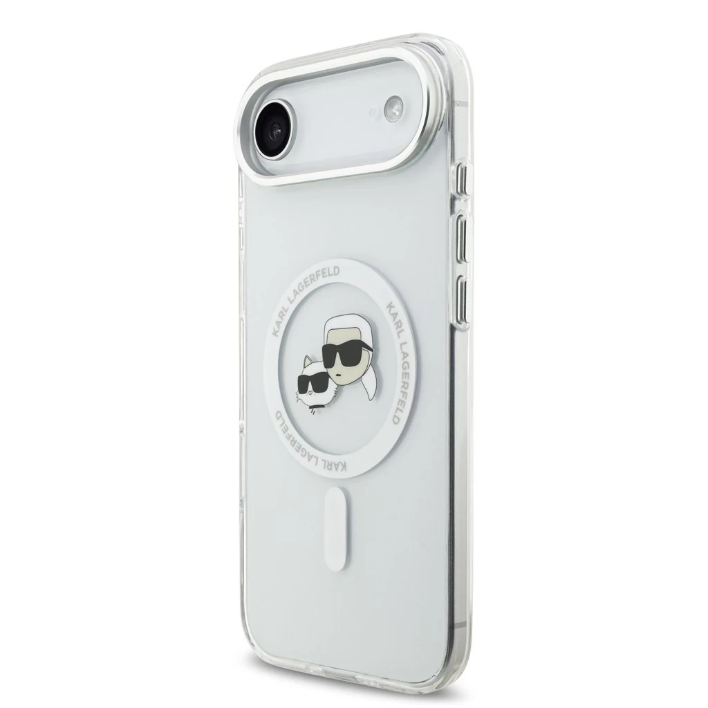Karl Lagerfeld IML K&CH Heads Metal Frame MagSafe tok iPhone 17 Air készülékhez átlátszó