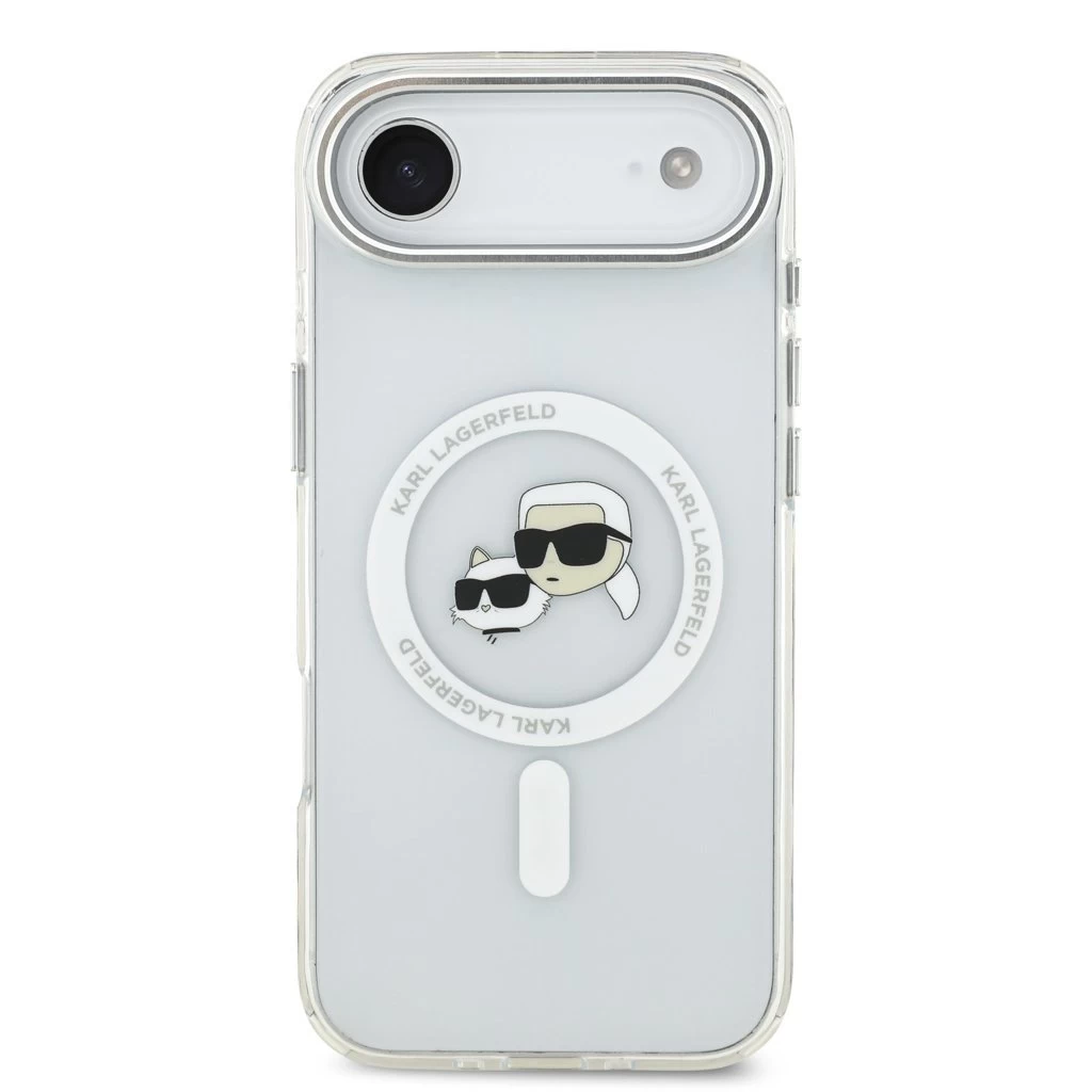 Karl Lagerfeld IML K&CH Heads Metal Frame MagSafe tok iPhone 17 Air készülékhez átlátszó