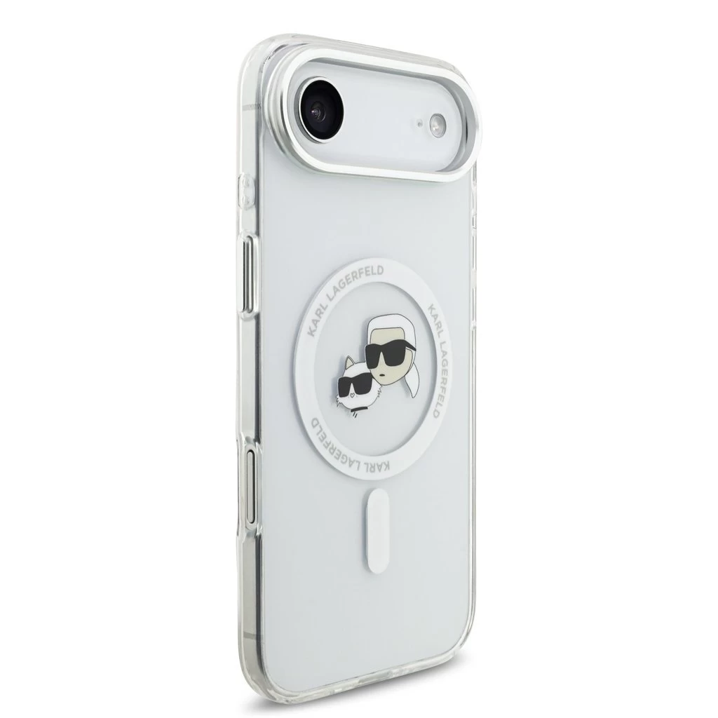 Karl Lagerfeld IML K&CH Heads Metal Frame MagSafe tok iPhone 17 Air készülékhez átlátszó