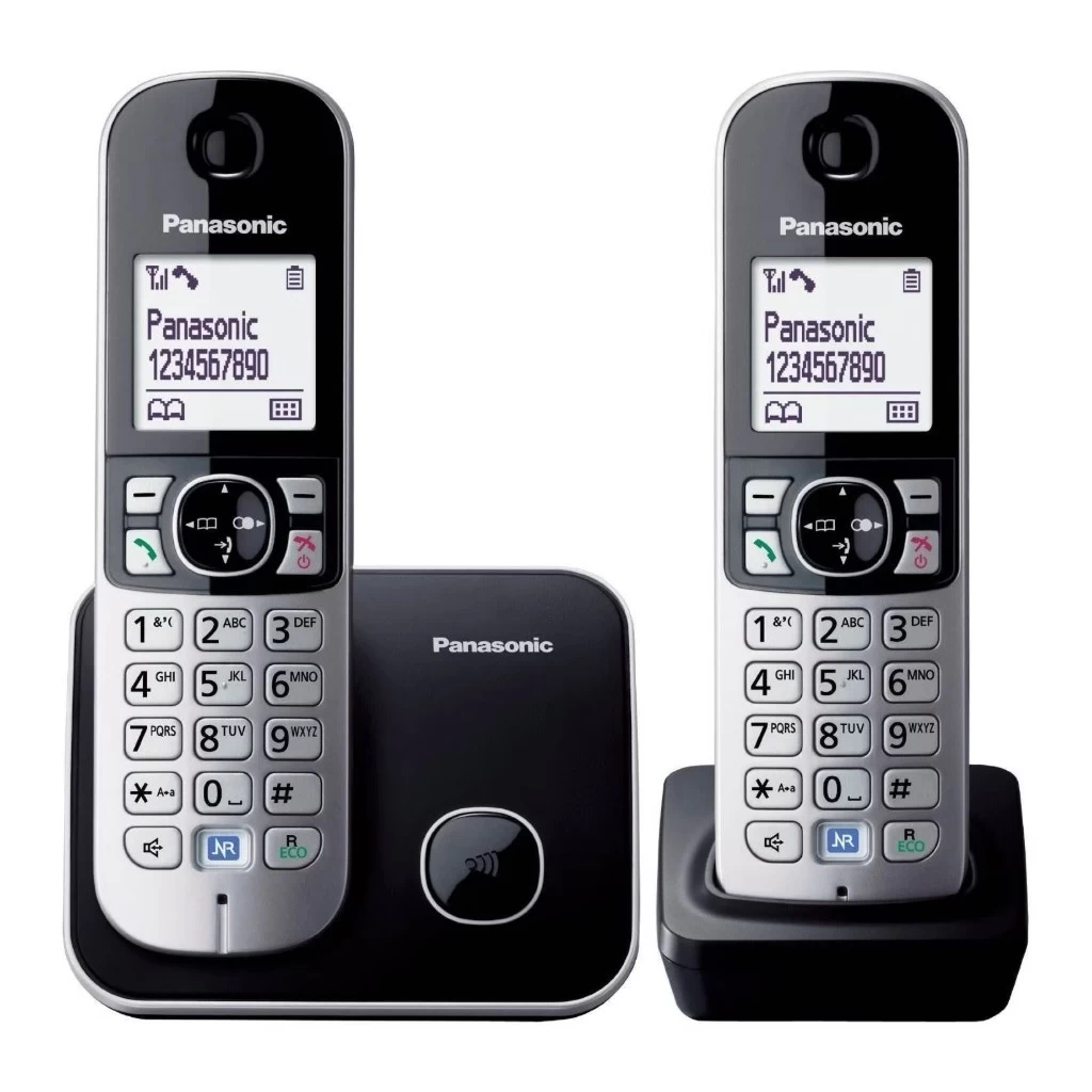 PANASONIC KX-TG6812PDB vezeték nélküli DUO telefon 2 kézibeszélővel, fekete/ezüst PANASONIC KX-TG6812PDB vezeték nélküli DUO telefon 2 kézibeszélővel, fekete/ezüst