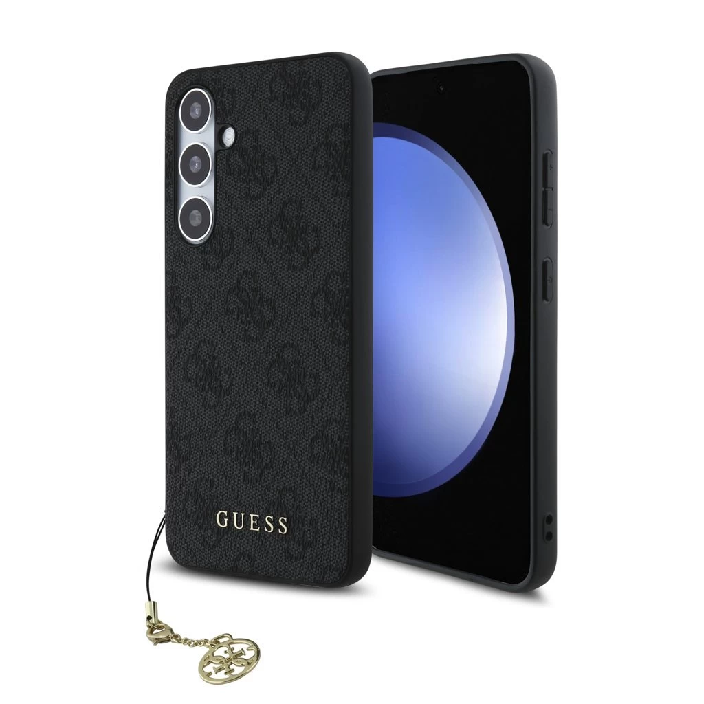Guess 4G Charm Case Samsung Galaxy S24 FE készülékhez szürke