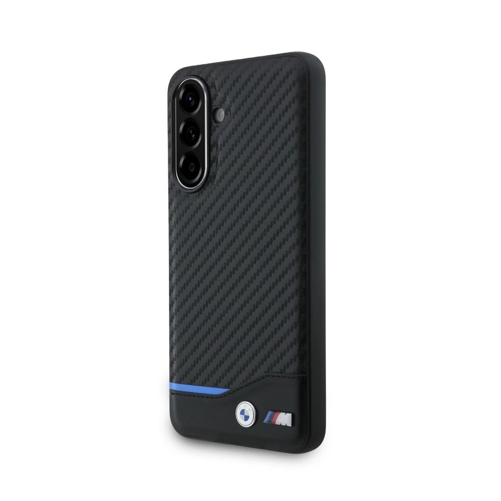 BMW M PU Carbon Blue Line tok Samsung Galaxy A56 készülékhez fekete