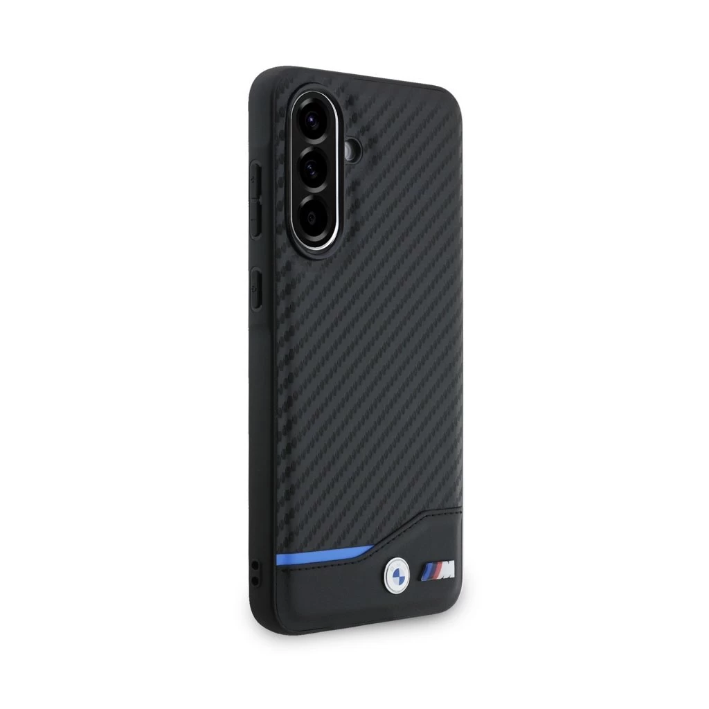 BMW M PU Carbon Blue Line tok Samsung Galaxy A56 készülékhez fekete
