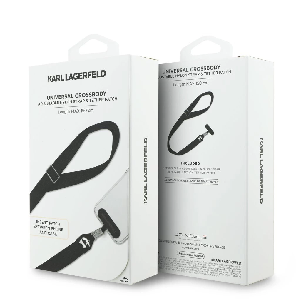 Karl Lagerfeld Univerzális Válltáska Pánt Choupette Patch fekete