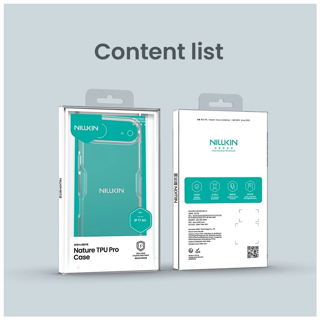 Nillkin Nature TPU PRO tok Apple iPhone 17 Air készülékhez átlátszó