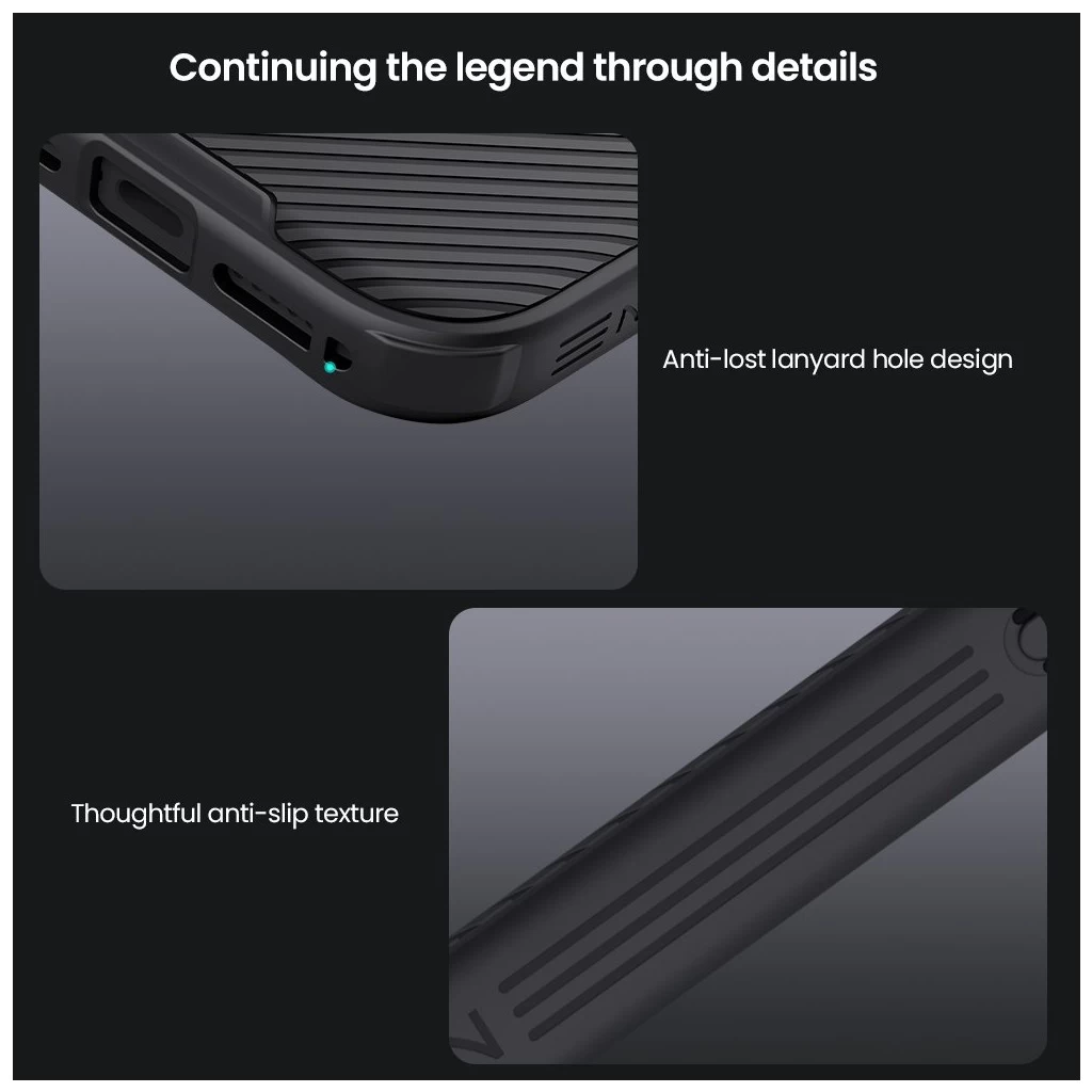 Nillkin CamShield PRO tok Apple iPhone 17 Pro készülékhez kék