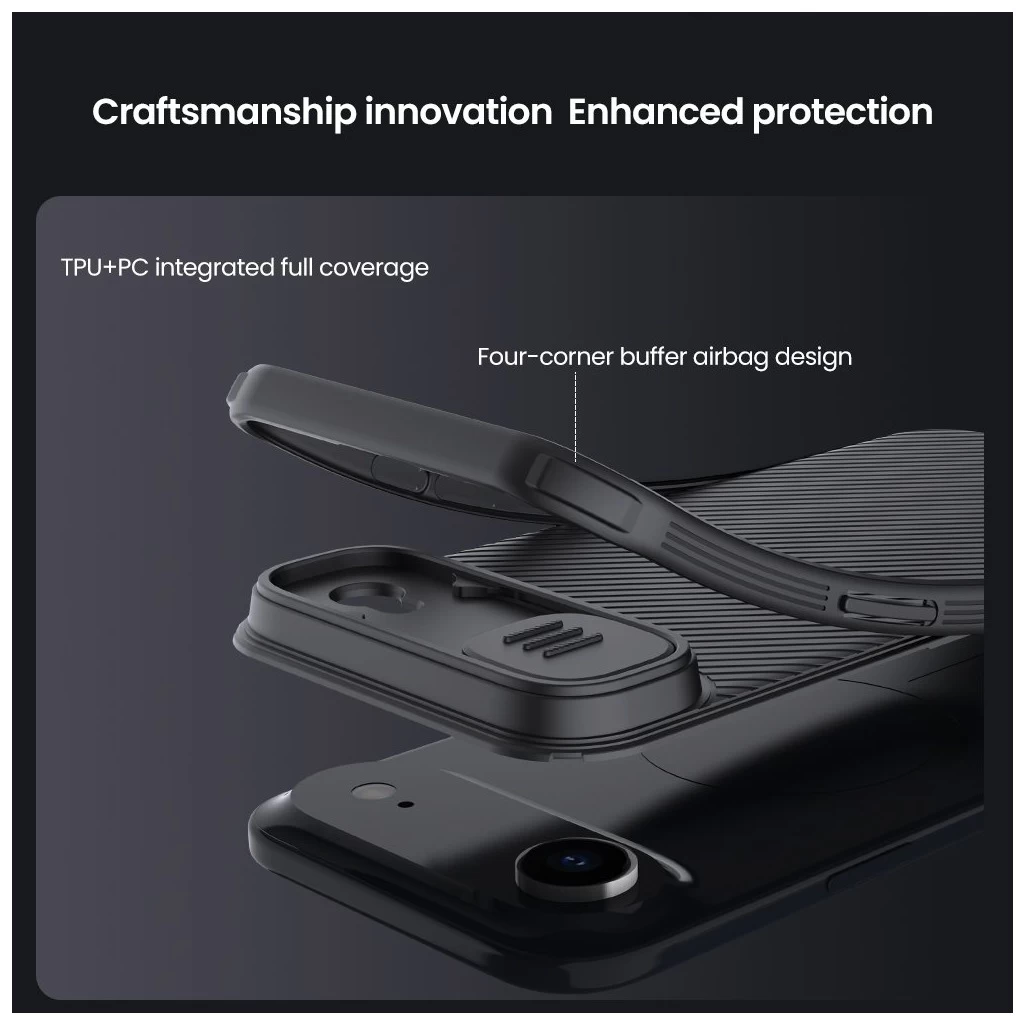 Nillkin CamShield PRO mágneses kemény tok Apple iPhone 17 készülékhez fekete