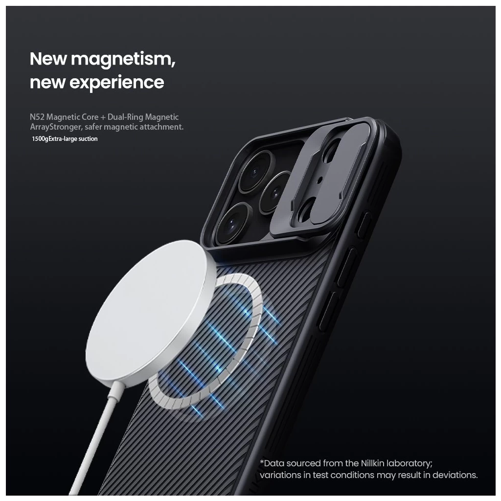 Nillkin CamShield PRO mágneses kemény tok Apple iPhone 17 Pro készülékhez fekete