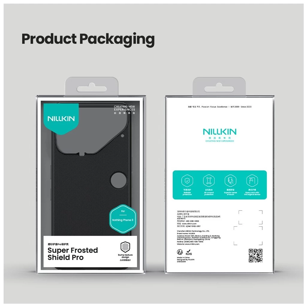 Nillkin Super Frosted PRO háttaltok Nothing Phone 3 készülékhez fekete