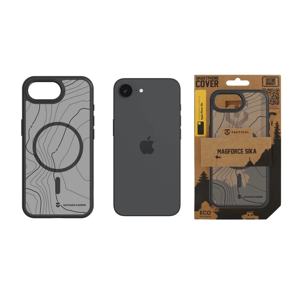 Tactical MagForce Hyperstealth Sika tok iPhone 16e készülékhez, aszfalt