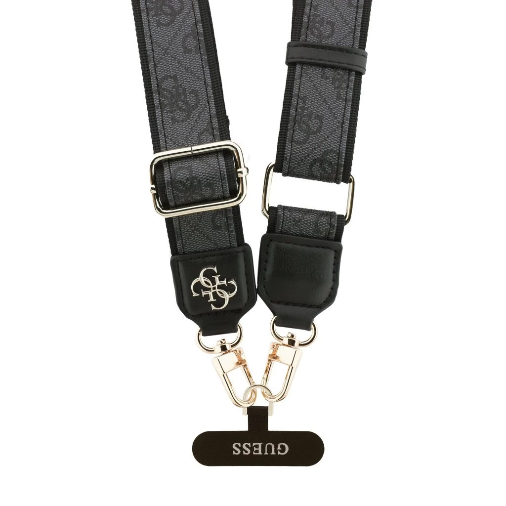 Guess Vállpánt PU 4G Metal Logo fekete