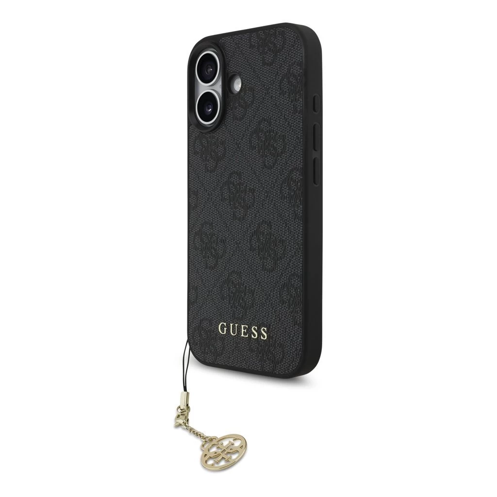 Guess 4G Charm tok iPhone 17 készülékhez Tone on Tone szürke