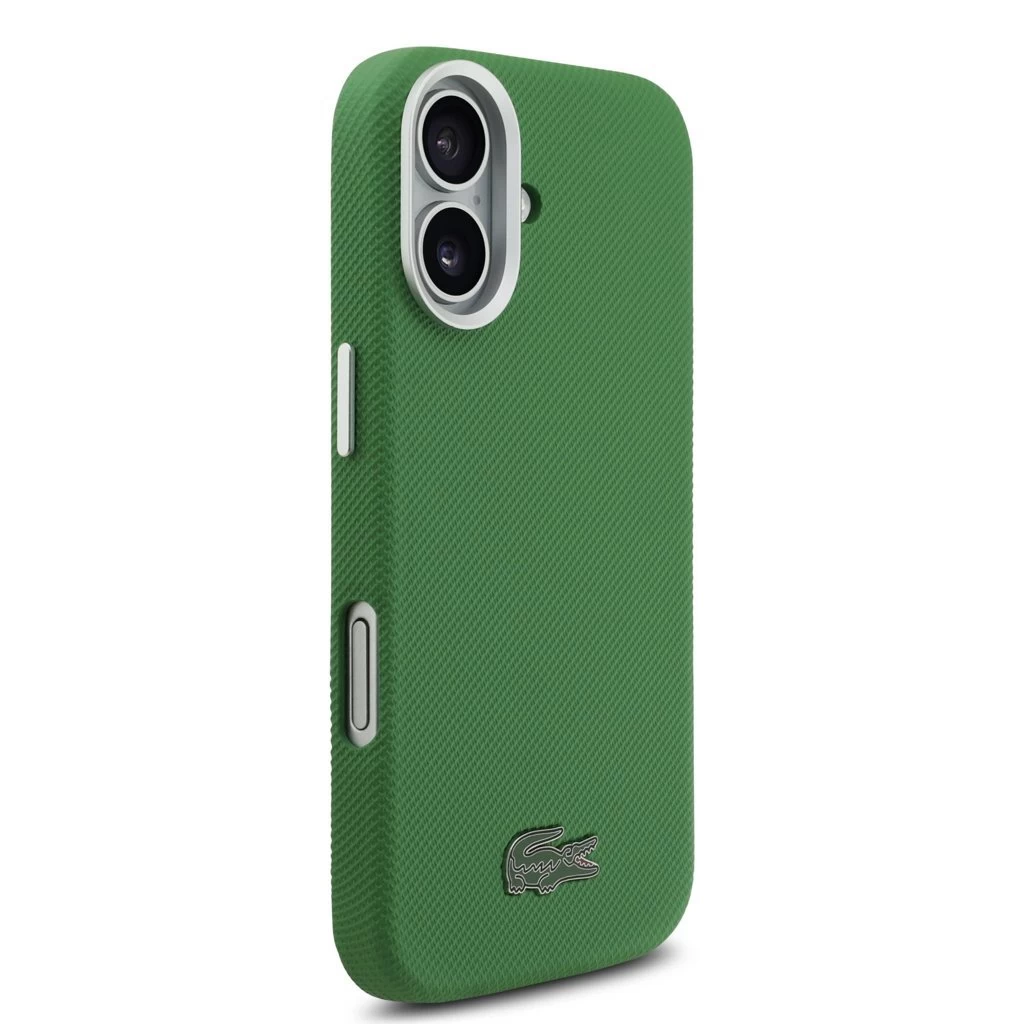 Lacoste Iconic Petit Pique Metal Logo MagSafe tok iPhone 17 készülékhez zöld