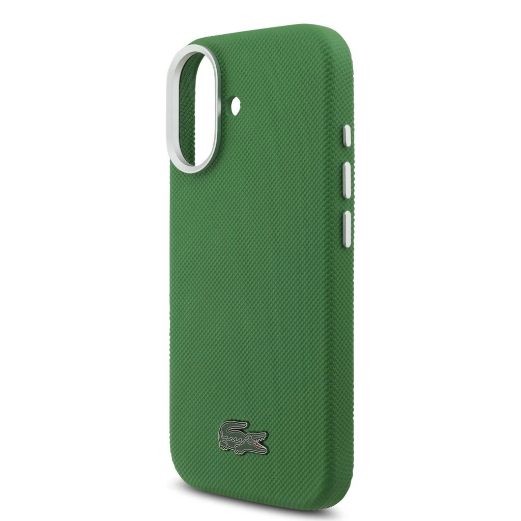Lacoste Iconic Petit Pique Metal Logo MagSafe tok iPhone 17 készülékhez zöld