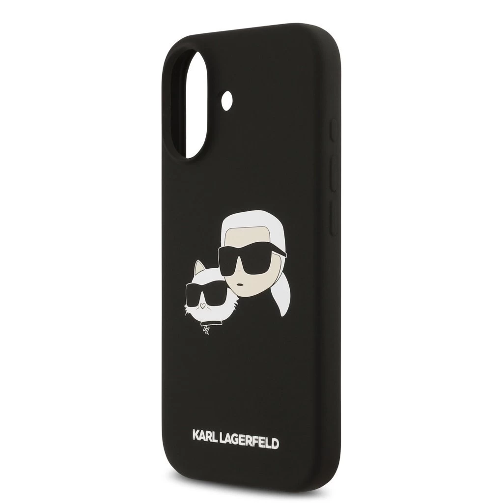 Karl Lagerfeld Liquid Silicone Double Heads MagSafe tok iPhone 17 készülékhez fekete