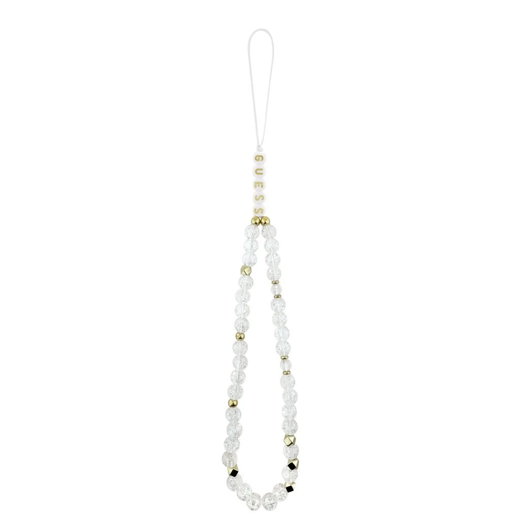 Guess IML Flowers Allover Strap MagSafe tok iPhone 17 készülékhez fehér