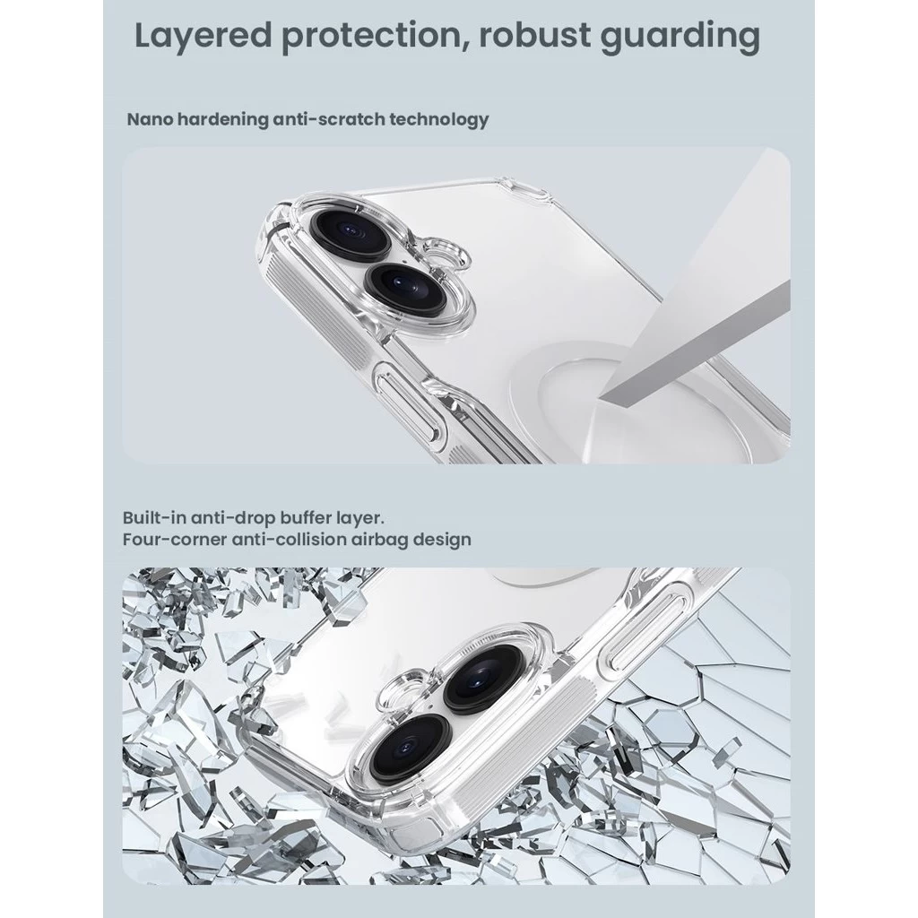 Nillkin Nature TPU PRO mágneses tok Apple iPhone 17 készülékhez átlátszó