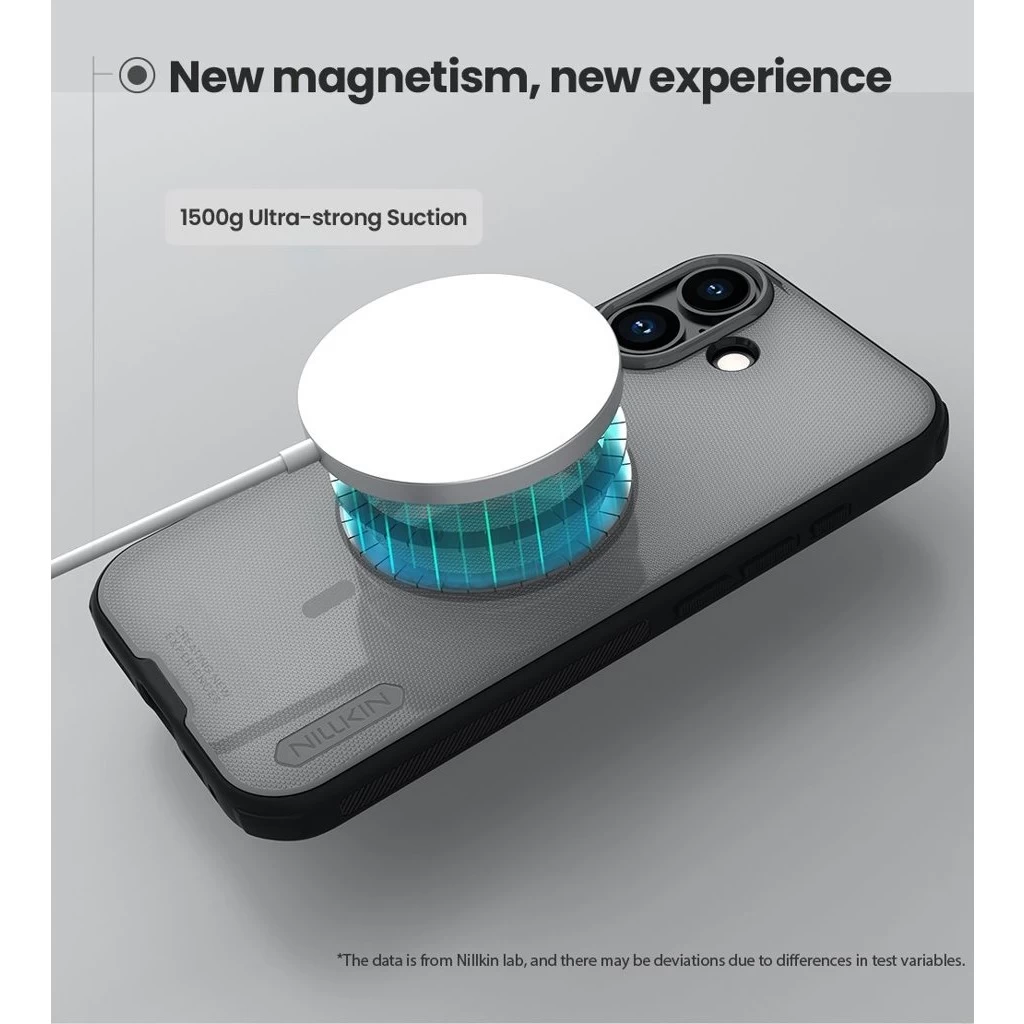 Nillkin Super Frosted PRO mágneses hátoldali tok Apple iPhone 17 készülékhez áttetsző fekete