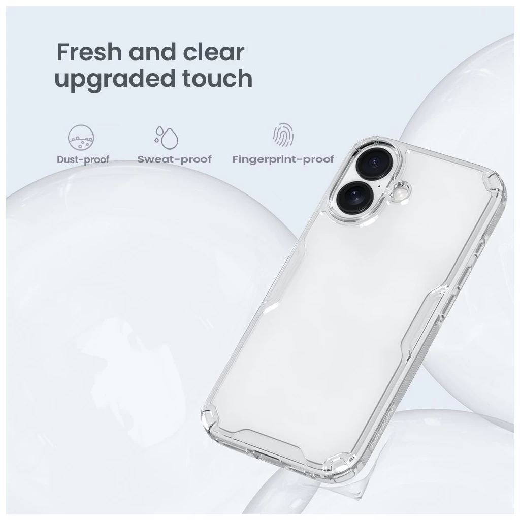 Nillkin Nature TPU PRO tok Apple iPhone 17 készülékhez áttetsző fekete