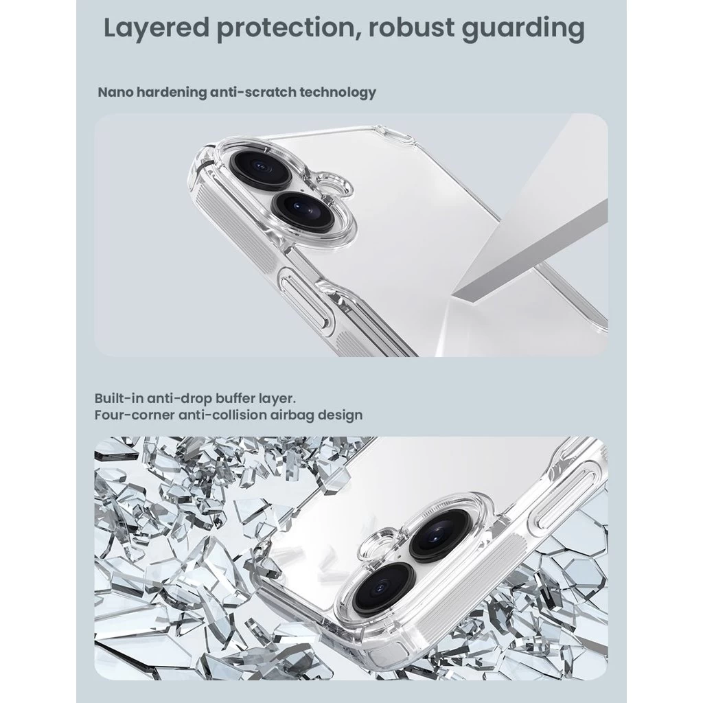 Nillkin Nature TPU PRO tok Apple iPhone 17 készülékhez áttetsző fekete