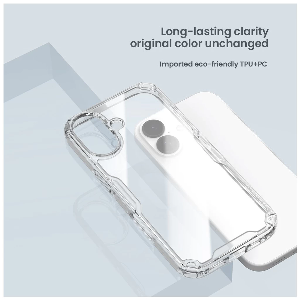 Nillkin Nature TPU PRO tok Apple iPhone 17 készülékhez áttetsző fekete