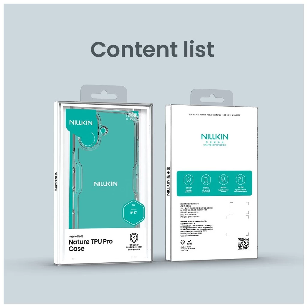 Nillkin Nature TPU PRO tok Apple iPhone 17 készülékhez áttetsző fekete