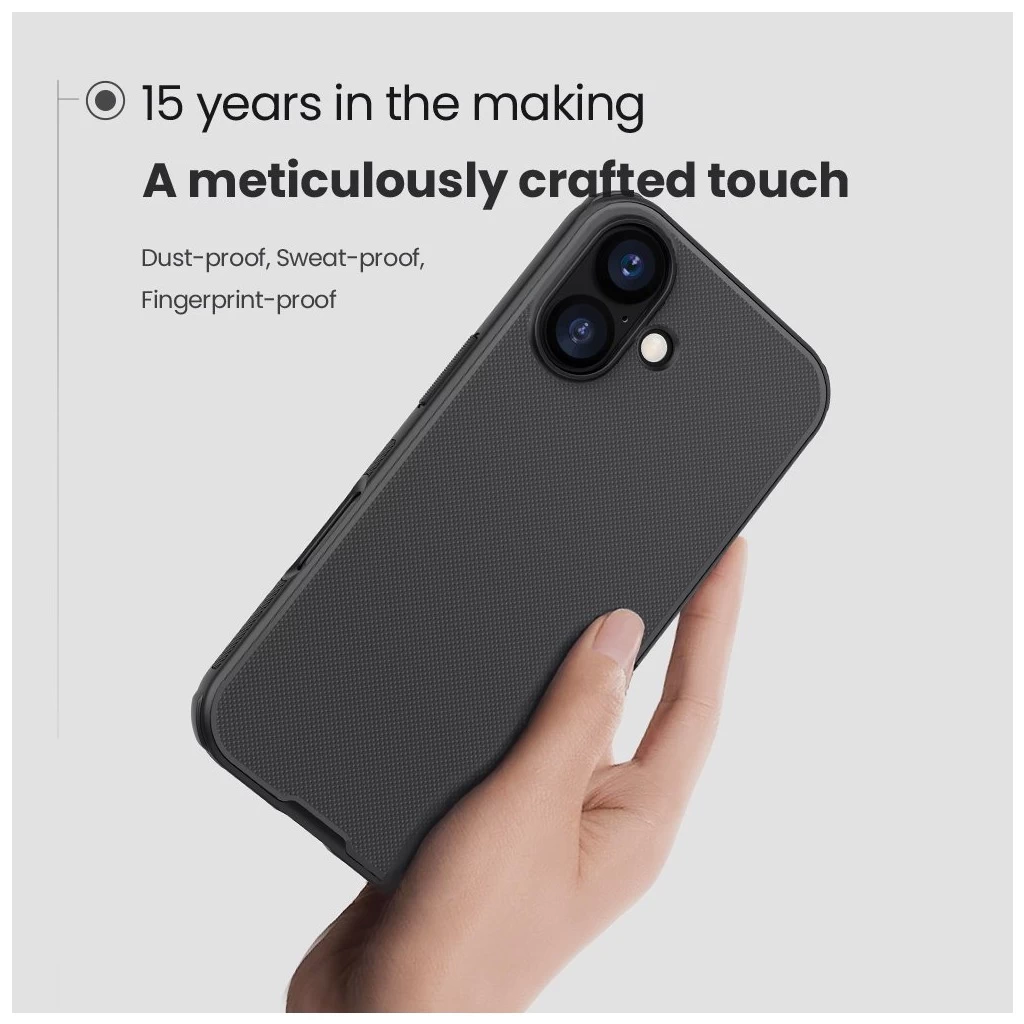 Nillkin Super Frosted PRO hátlap tok Apple iPhone 17 készülékhez fekete