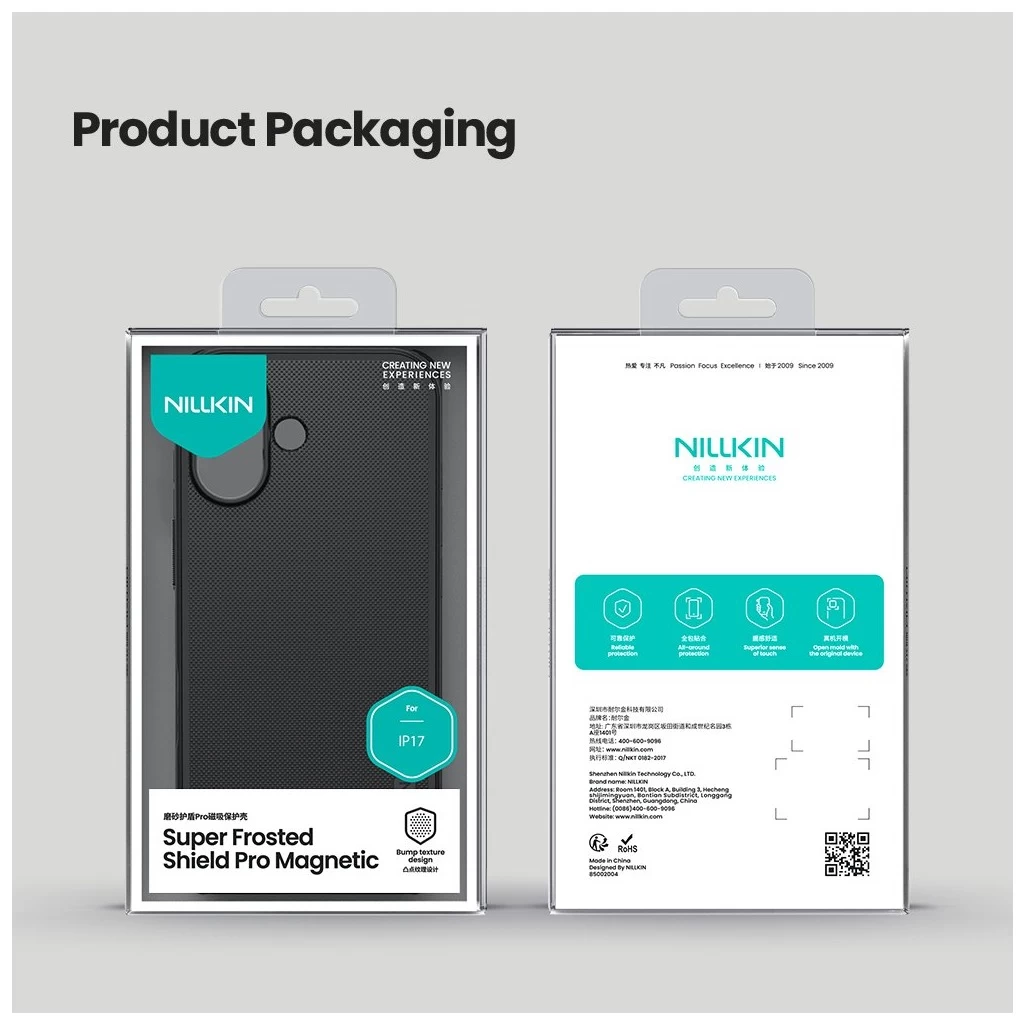 Nillkin Super Frosted PRO mágneses hátsó tok Apple iPhone 17 készülékhez fekete