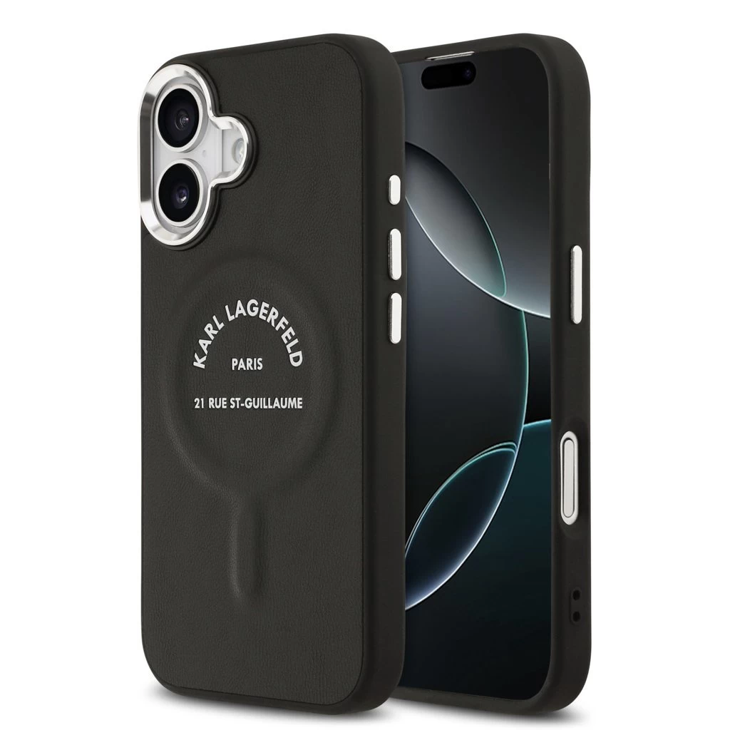 Karl Lagerfeld PU RSG Logo MagSafe tok iPhone 17 készülékhez fekete