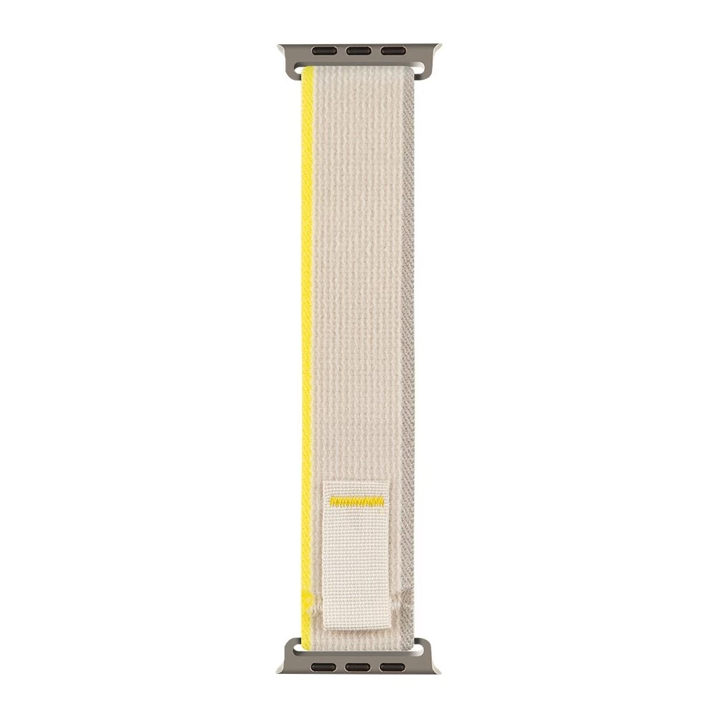 OBAL:ME textil szíj Apple Watch 42-49mm M-L készülékhez bézs/sárga