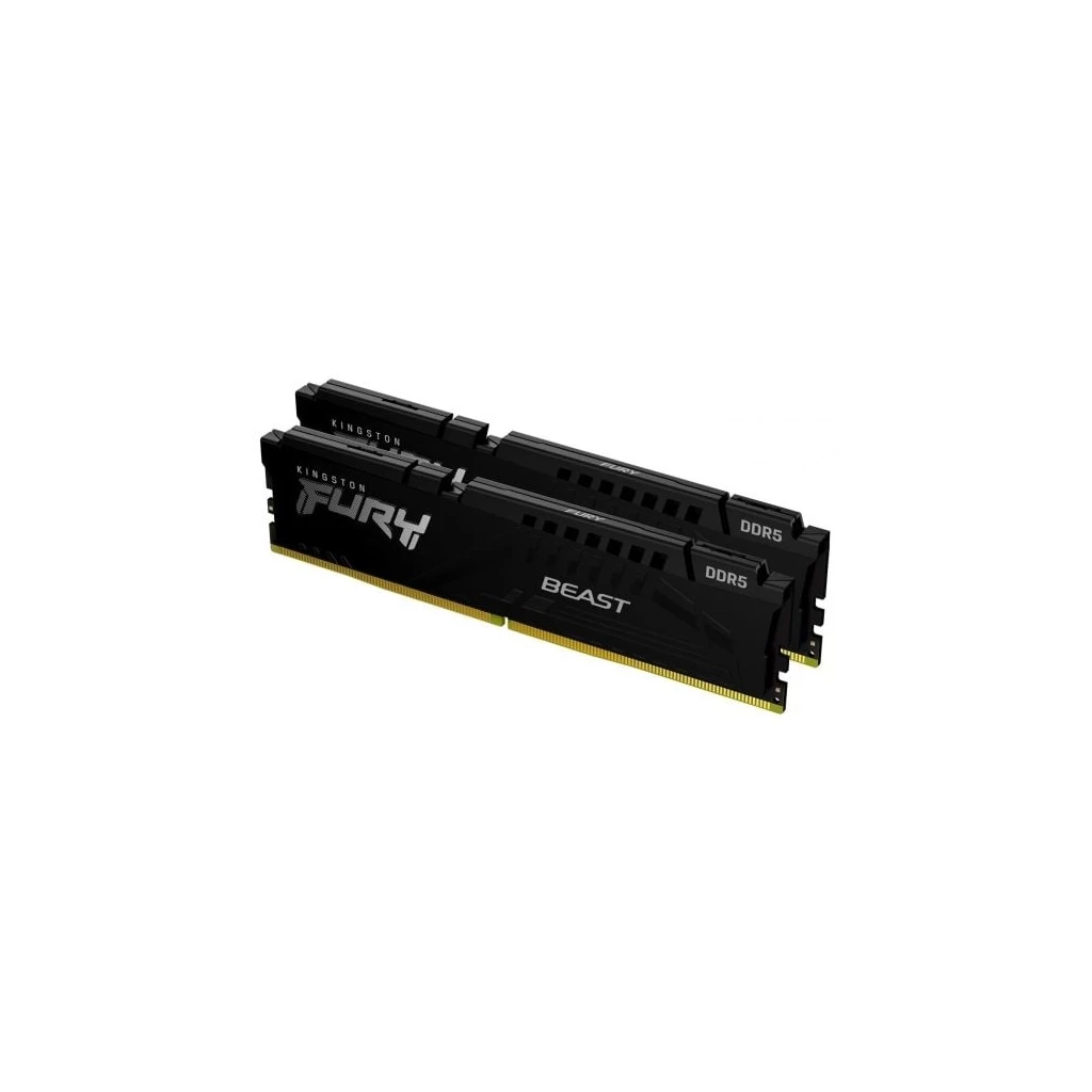 32GB 5200MHz DDR5 RAM Kingston Fury Beast Black CL40 (2x16GB) (KF552C40BBK2-32)